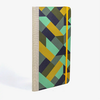 notizbuch-liniert-format-a5-144-seiten-bezogen-mit-Offset-farbflaechen-gruen-cover-seitlich-hinten