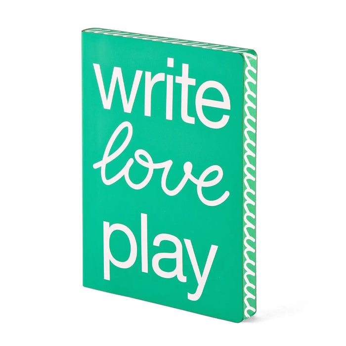 Notizbuch / Graphic L / Write Love Play / dotted Front