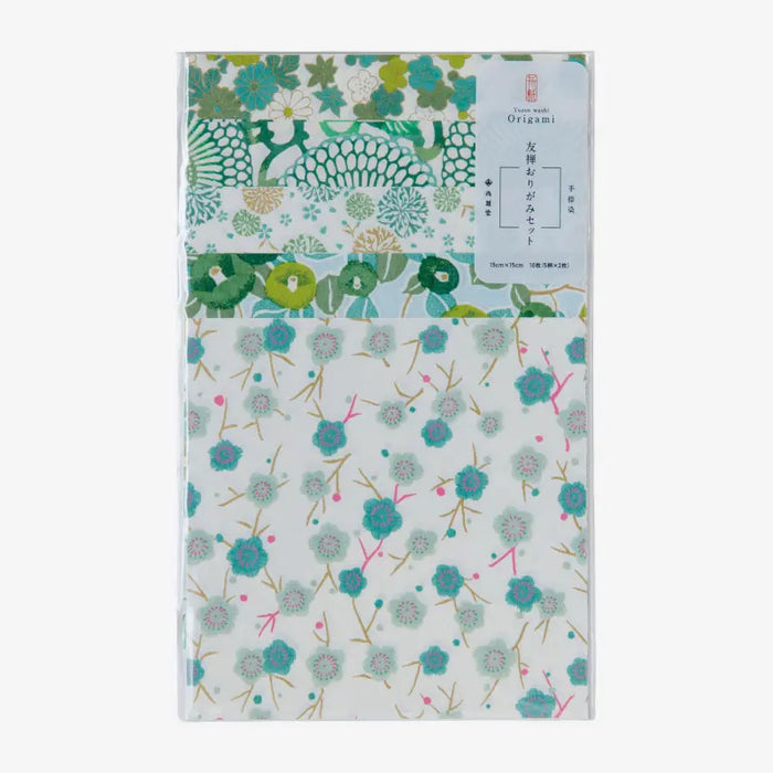 origamipapier-shogado-green-in-Verpackung
