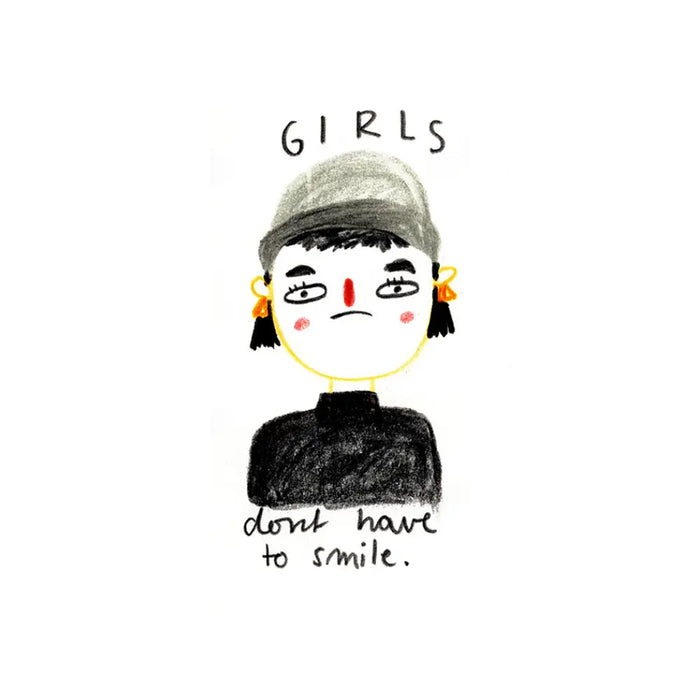 Postkarte / Girls Don't Have to Smile