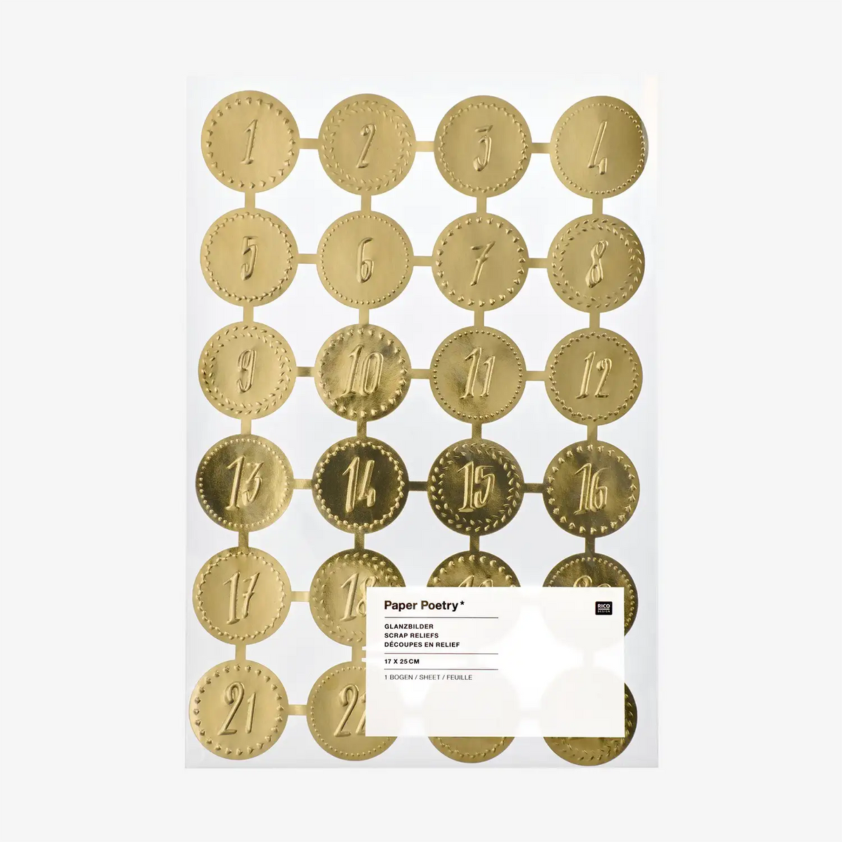 paper-poetry-glanzbilder-adventskalenderzahlen-1-24-gold-1-bogen-Verpackung
