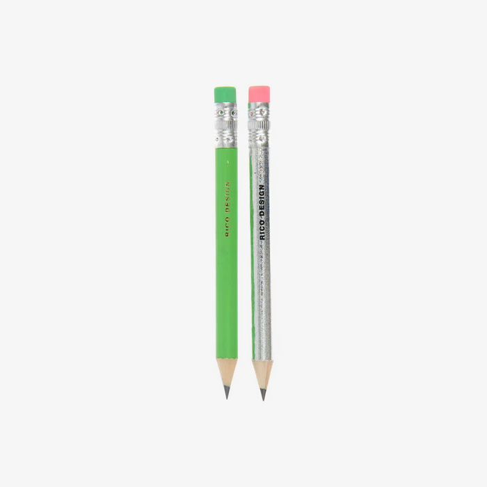 paper-poetry-mini-bleistiftset-gruen-silber-2-stueck-Produktansicht