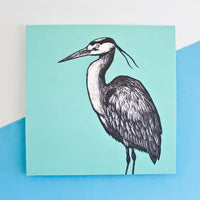 Postkarte | Katja Rub | Format: Quadratisch | Motiv: Reiher