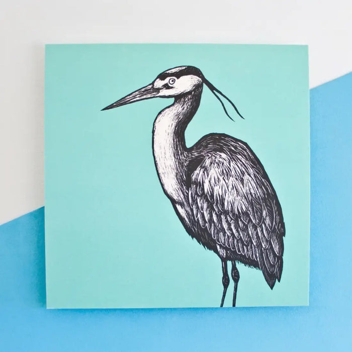 Postkarte | Katja Rub | Format: Quadratisch | Motiv: Reiher