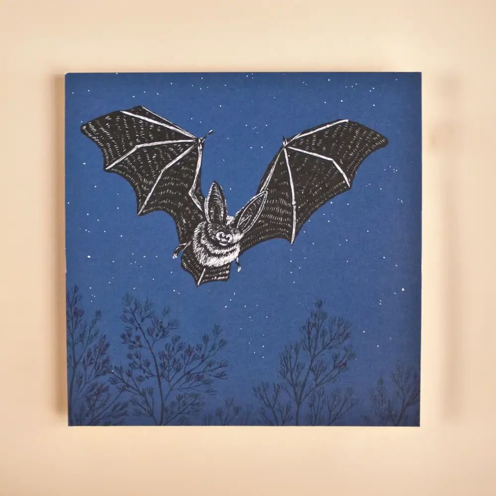 Postkarte | Katja Rub | Format: Quadratisch | Motiv: Fledermaus