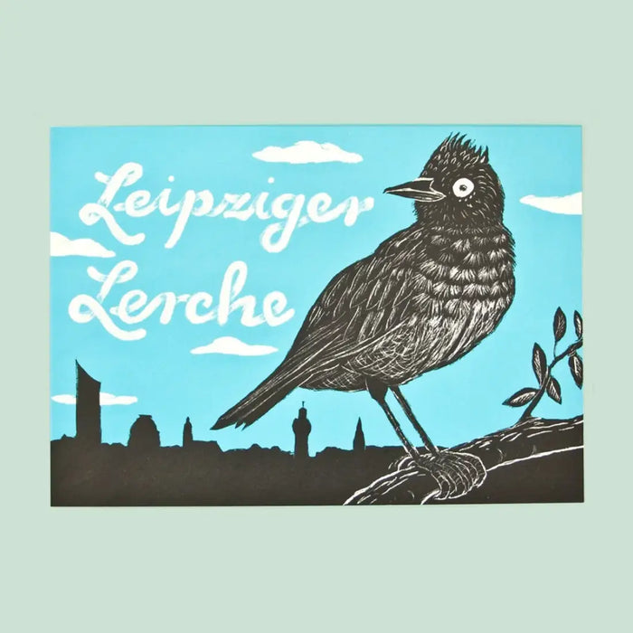 postkarte-katja-rub-motiv-Leipziger-Lerche-Vorderansicht