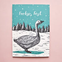 postkarte-katja-rub-motiv-Weihnachts-GAns-Vorderansicht