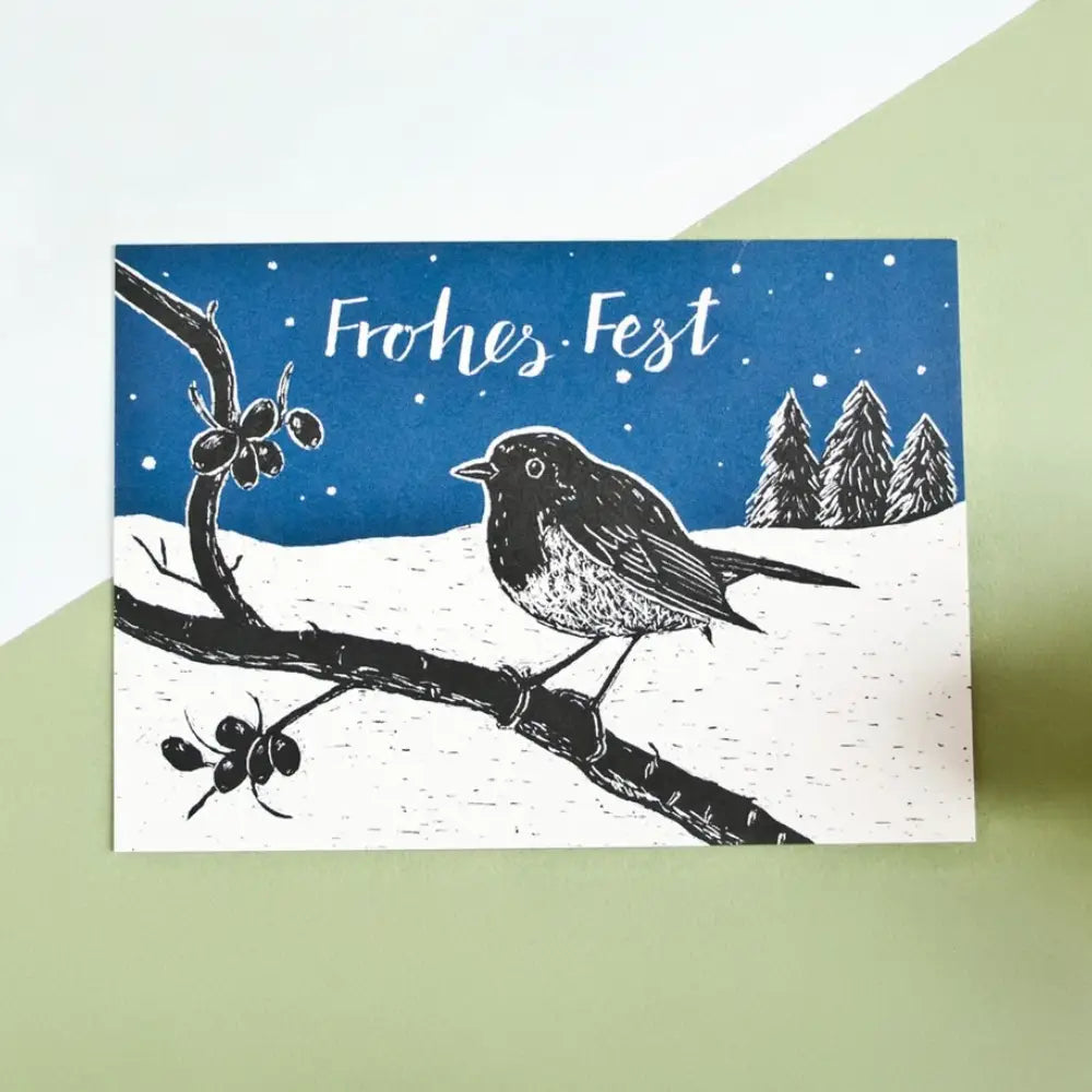 postkarte-katja-rub-motiv-Weihnachts-Vogel-Vorderansicht