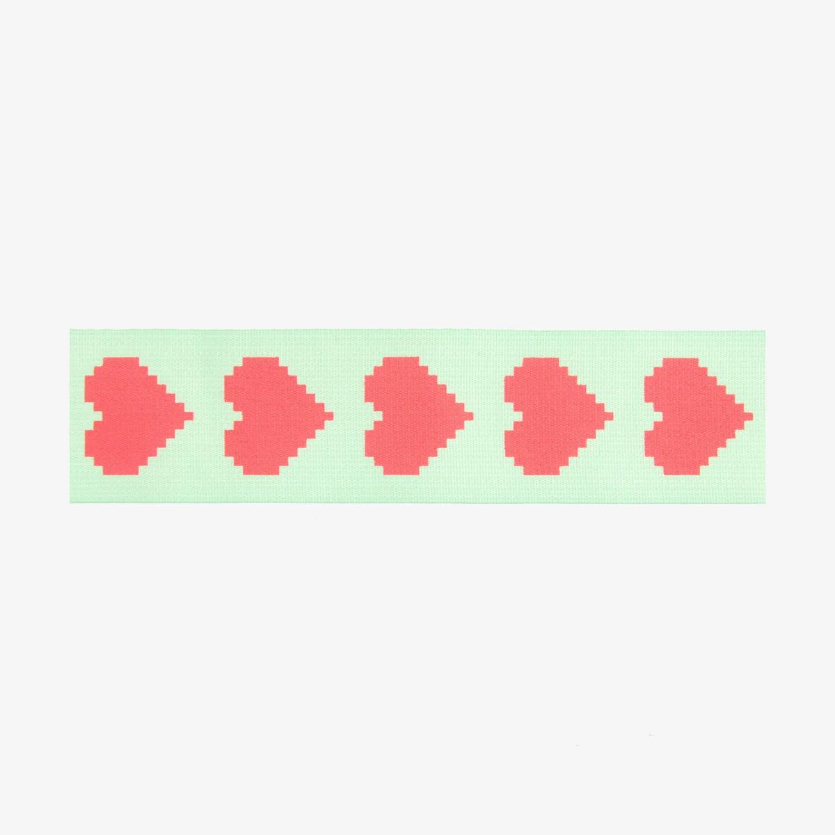 Taftband / Pixel Herzen / 38mm_breitx3m_lang