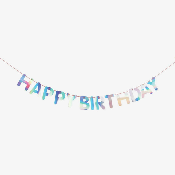 Girlande / Happy Birthday / Irisierend 5m / Paper Poetry