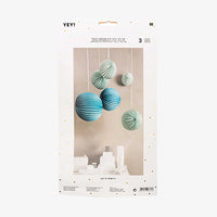 Rico Design / YEY! Let's Party / Lampions / aqua / 3 Stück