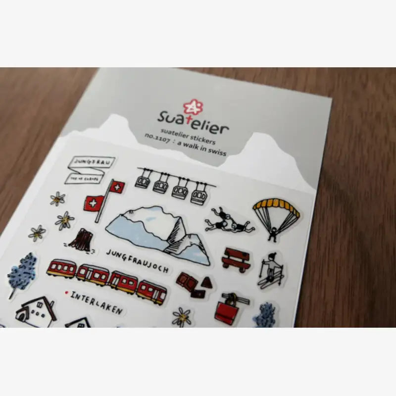 Suatelier | Sticker | daily Deco Sticker | a walk in swiss | 10x19cm