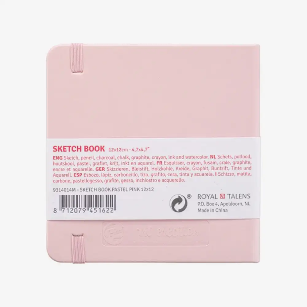 Talens Art Creation | Skizzenbuch | Blanko H12xB12cm | 140g | 80Blatt | Pastellrosa
