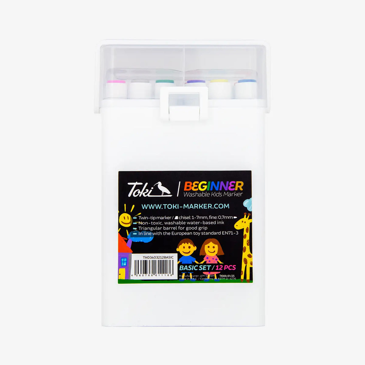 toki-beginner-kids-marker-12-teiliges-set-basic-Verpackung-Rueckansicht
