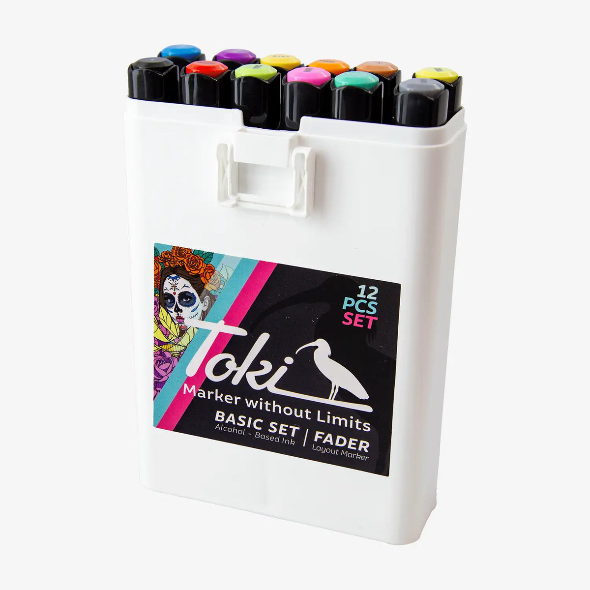 toki-fader-marker-12er-basic-set-Verpackung-und-Inhalt