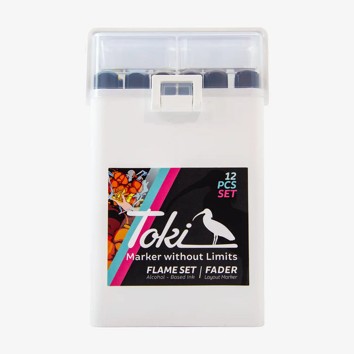 toki-fader-marker-12er-flame-set-Verpackung-Vorderseite