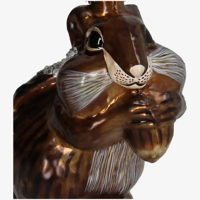 weihnachtsbaumkugel-ornament-glas-eichoernchen-squirrel-braun-10cm-Detailansicht