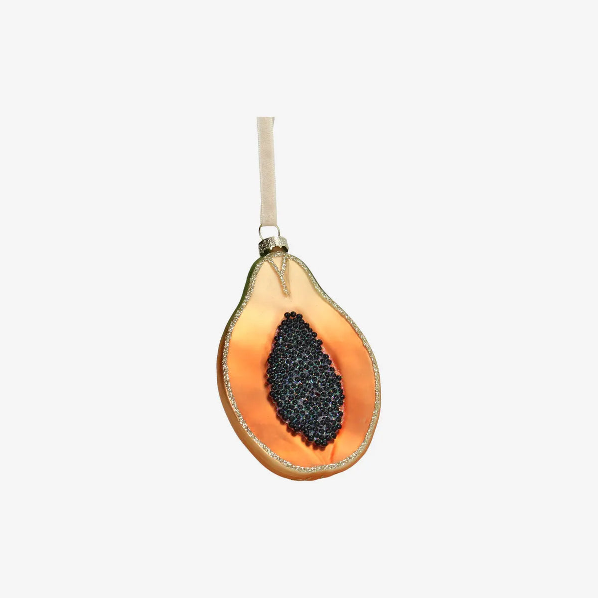 weihnachtsbaumkugel-ornament-glas-papaya-orange-10cm-Vorderansicht