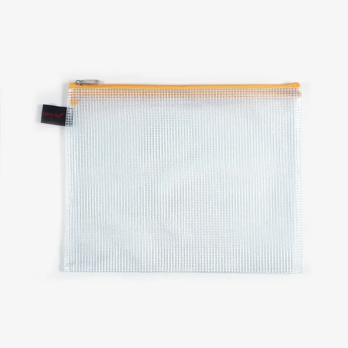 zipper-mesh-bag-pvc-reissverschluss-beutel-format-a5-transparent-mit-gelben-reissverschluss
