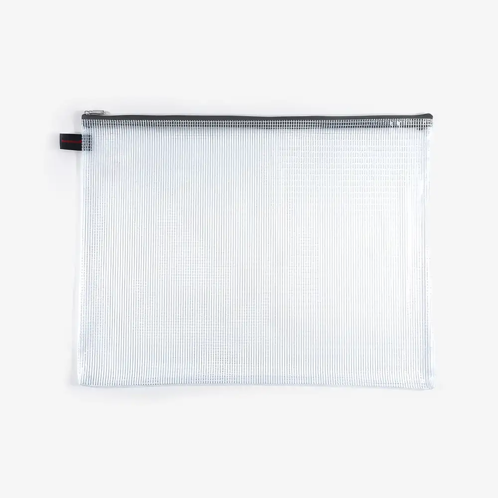 zipper-mesh-tasche-b4-pvc-schwarzer-reissverschluss