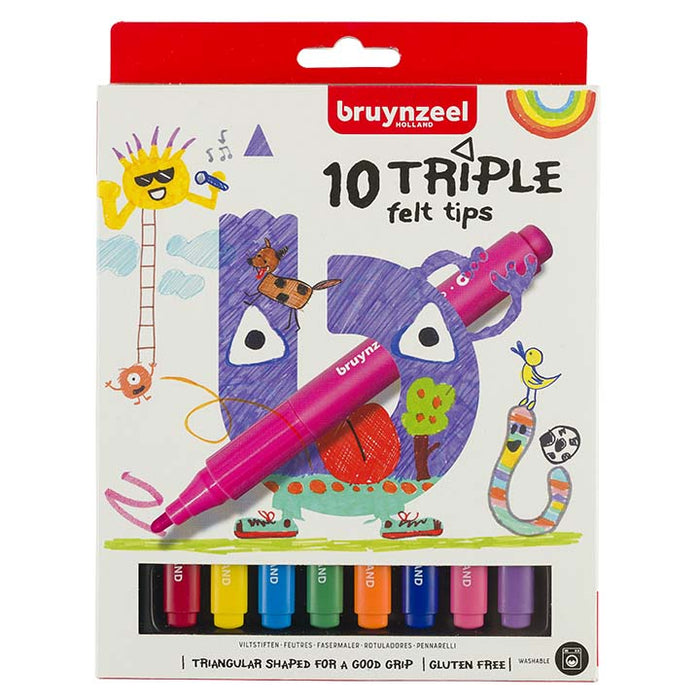 Bruynzeel, 10 Triple, Filzstifte , Filzer, Felt Tips, Produktansicht