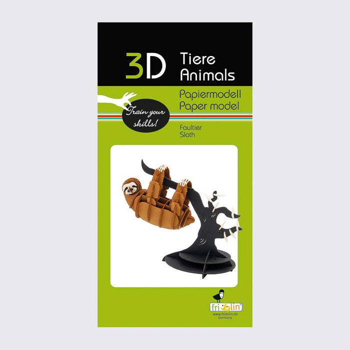 3D Papiermodell / Faultier