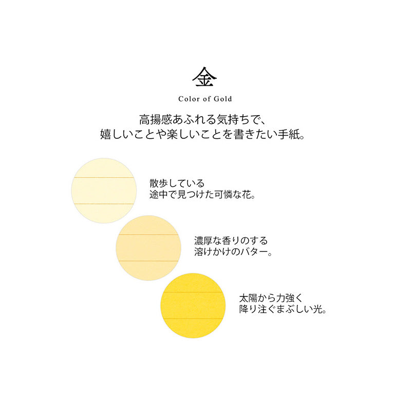 Midori / Letter to Give Color / Letterpaper / A5 / Gold