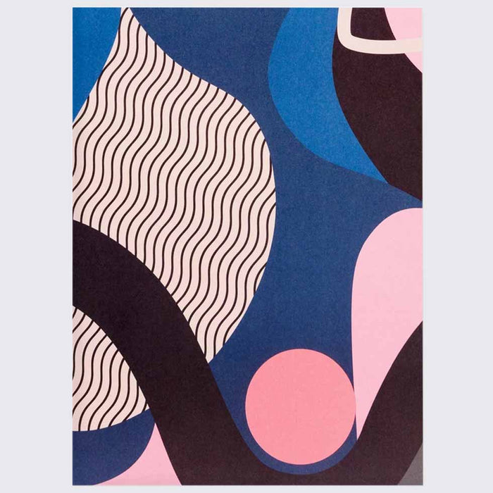 Geschenkpapier /  Lois O'Hara / Japanese Denim Fluid Abstract Gift Wrap
