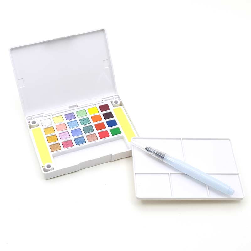 Sakura / Koi / Water Colors / Aquarellfarben / Sketch Box / Sonderfarben / 24 Farben in Näpfchen + Zubehör