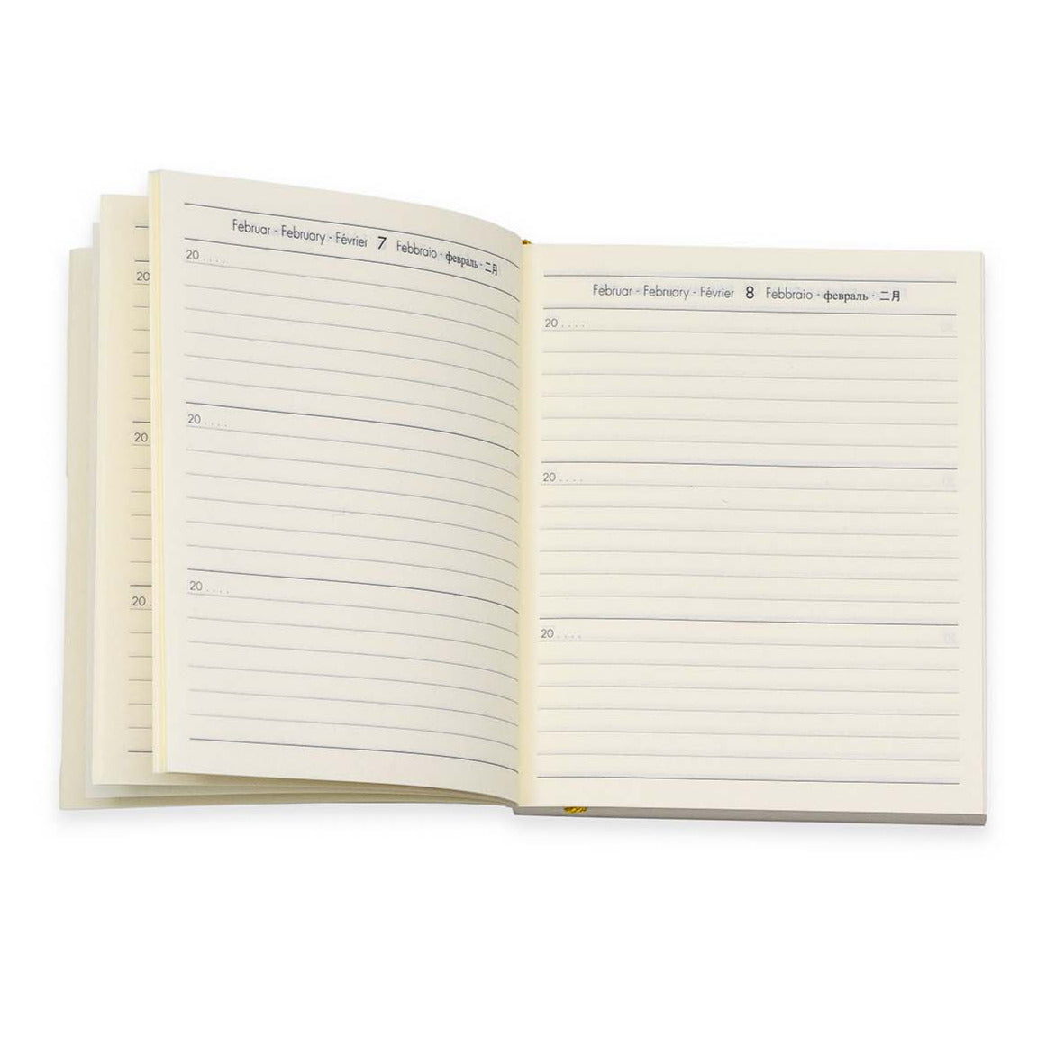 3 Jahresplaner , vergleichendes Tagebuch,  Lackpapier Innenansicht Kalender