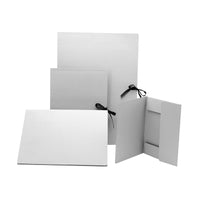Ami-Zeichenmappe-verschiedene-Grössen-graukarton-mit-Band-oder-ohne-Band-Beispielfoto-aller-Mappen