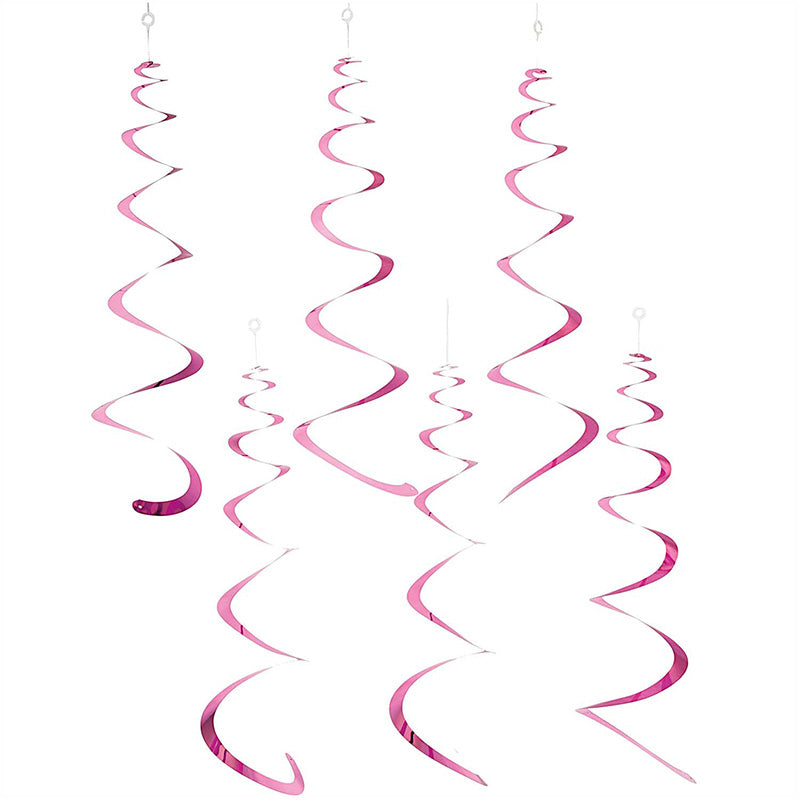 Rico Design / YEY! Let's Party / Spiralluftschlangen /  Pink / 6 Stück / 50 cm