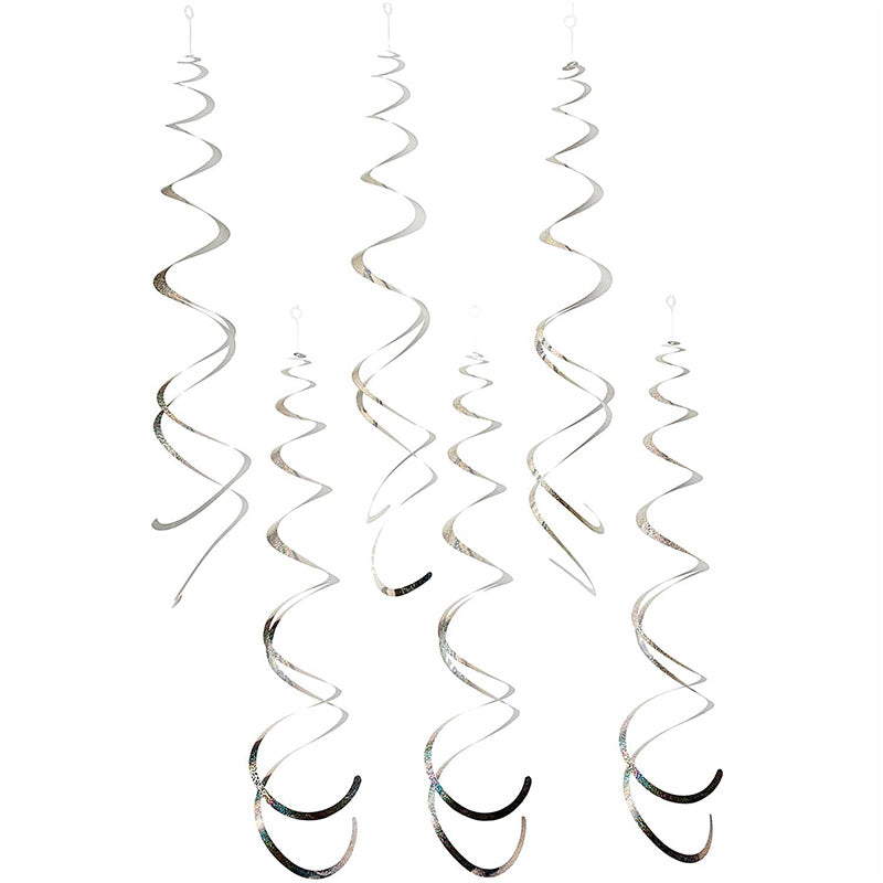 Rico Design / YEY! Let's Party / Spiralluftschlangen /  Holographisch / 6 Stück / 60 cm