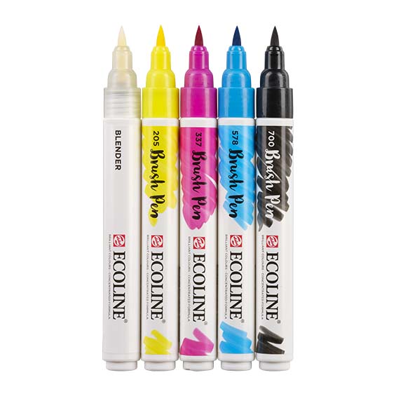 Ecoline / Brushpen Set 5 / Primary
