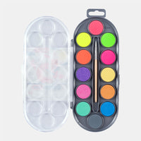 Bruynzeel / Wasserfarbenset für Kinder / 12 Metallic- & Neon-Farben und Pinsel