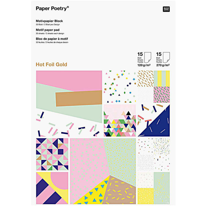 Paper Poetry / Bastelpapier / Motivpapier Block / Konfetti