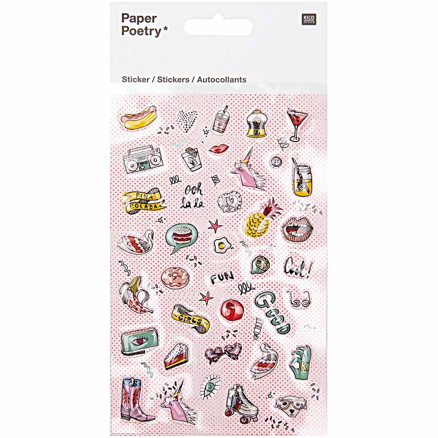 Paper Poetry / Epoxy Sticker / cool Icons