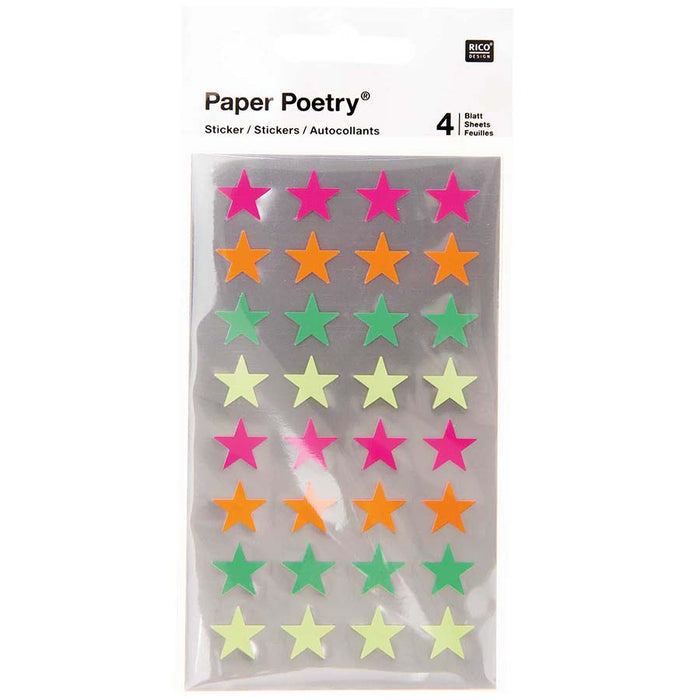 Paper poetry / Sticker / Sterne Neon / 11mm