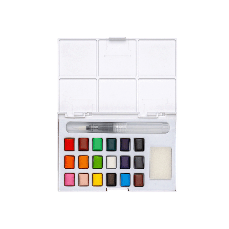 Ami / Watercolour Pocket box / 18 Colors & Brush