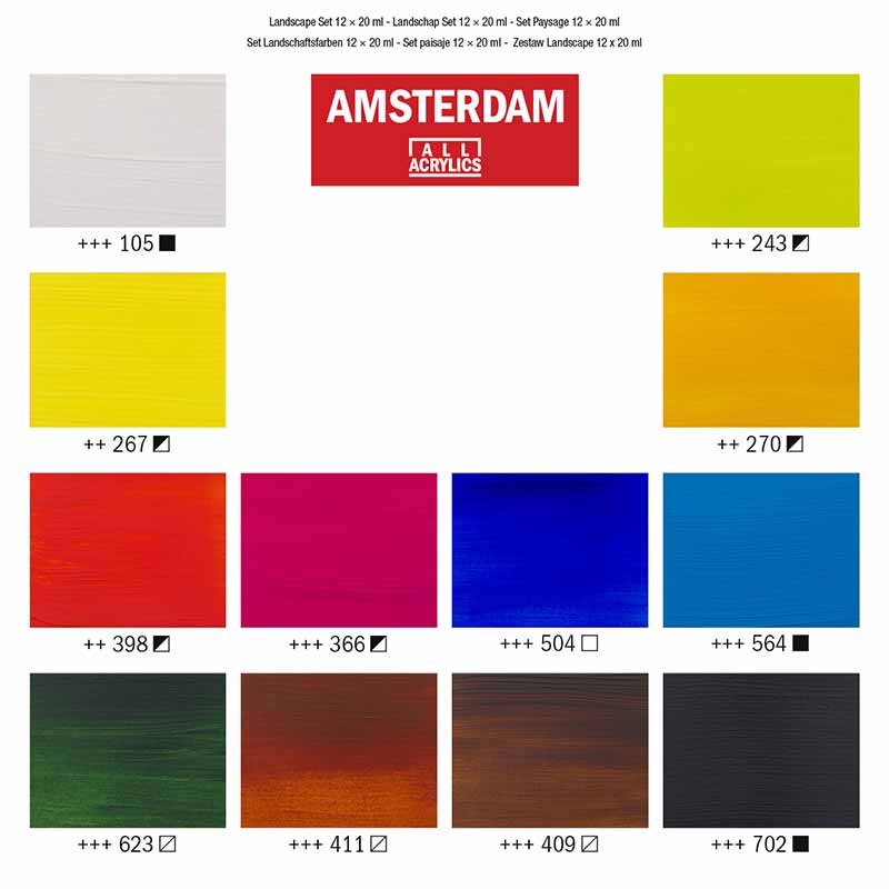 Amsterdam / Landscape Set / 12x20ml / Acrylfarbe