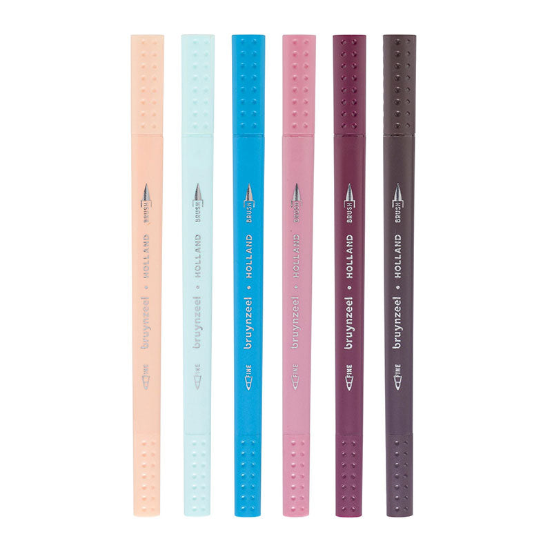 Bruynzeel, Venice Edition, 6 Colours, Fineliners, Brush Pens, geöffnet