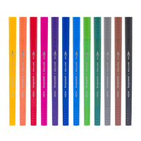 Bruynzeel, Twintip, Fineliner und Brush Pen, Pinselstifte, 12 Farben, geöffnet