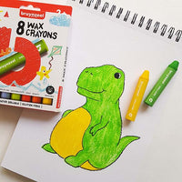 Bruynzeel, Wax Crayons, Farbstifte, 8 Stück, Beispiel