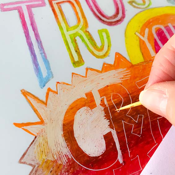 Bruynzeel, Wax Crayons, Farbstifte, 8 Stück, Anwendungsbeispiele