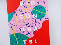 Grußkarte / Brooklyn Art Card / Big Congrats
