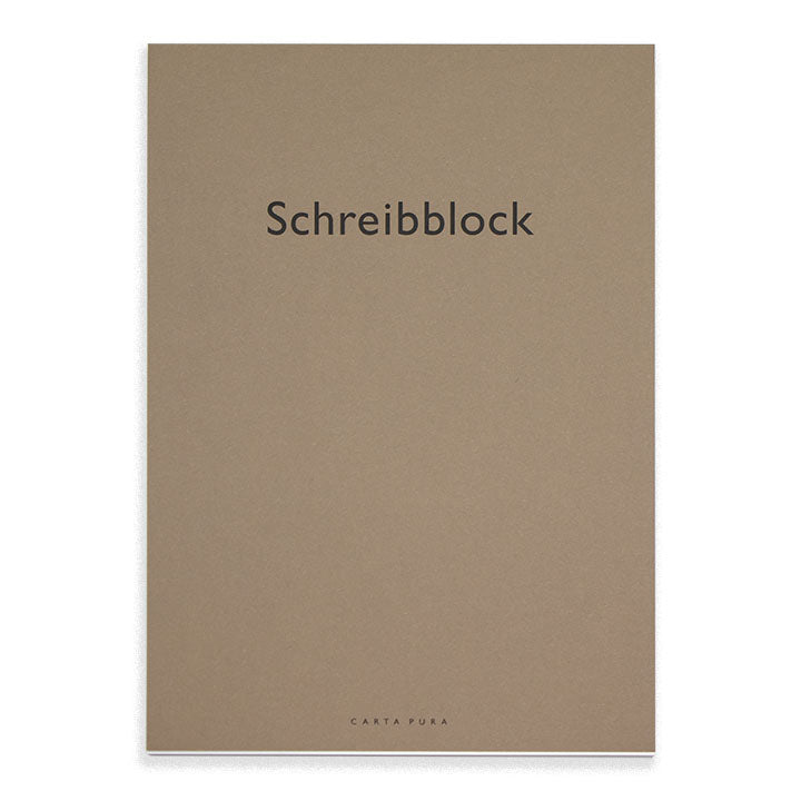 Schreibblock / A4 / 100grm² / Oberfläche vellin / Carta Pura / braun