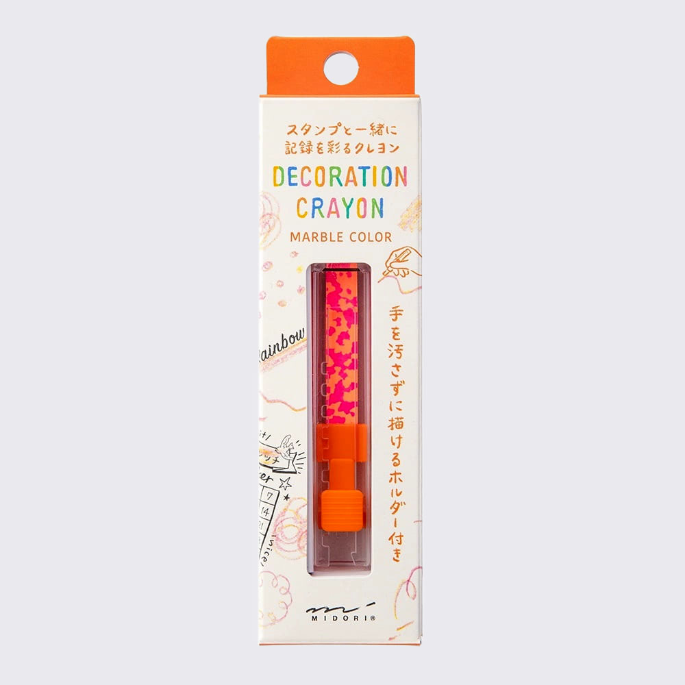 Midori / Decoration Crayon / Pink x Orange
