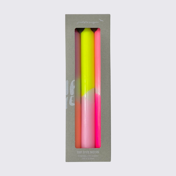 Dip Dye Neon / Summer Breeze / 3 Kerzen