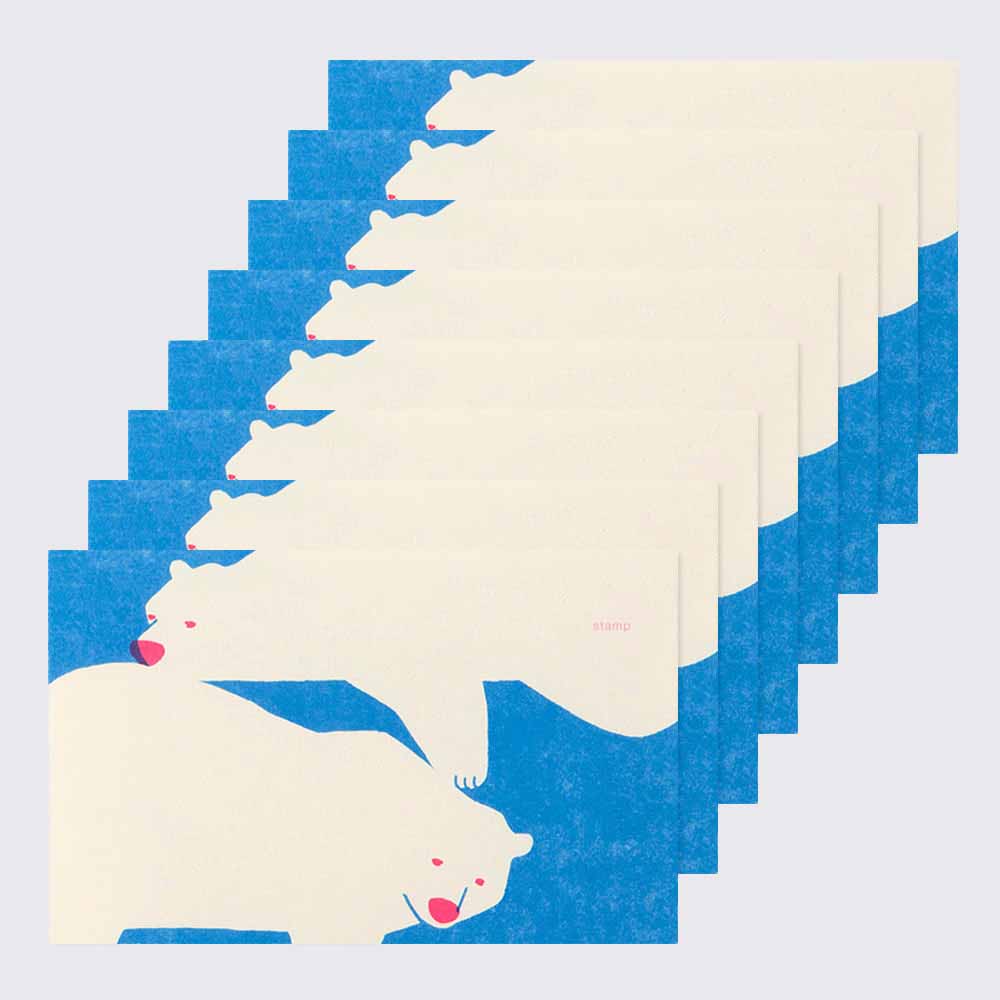 Midori / Briefumschlag / 8 Set / Envelope / Eisbären / H95 x W150mm