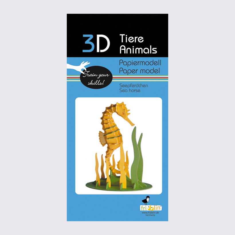 3D Papiermodell / Seepferdchen